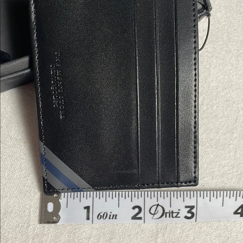 Bloomingdale's Black Leather Card Case NWT